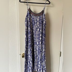 Mid length purple snake skin summer dress
